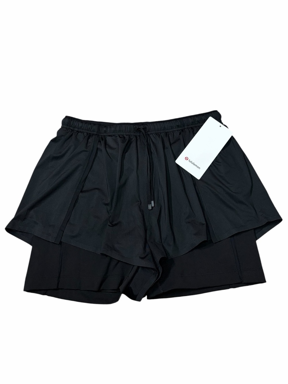 NWT Lululemon Lightweight 2-in-1 High-Rise Running Short (Black) Size M